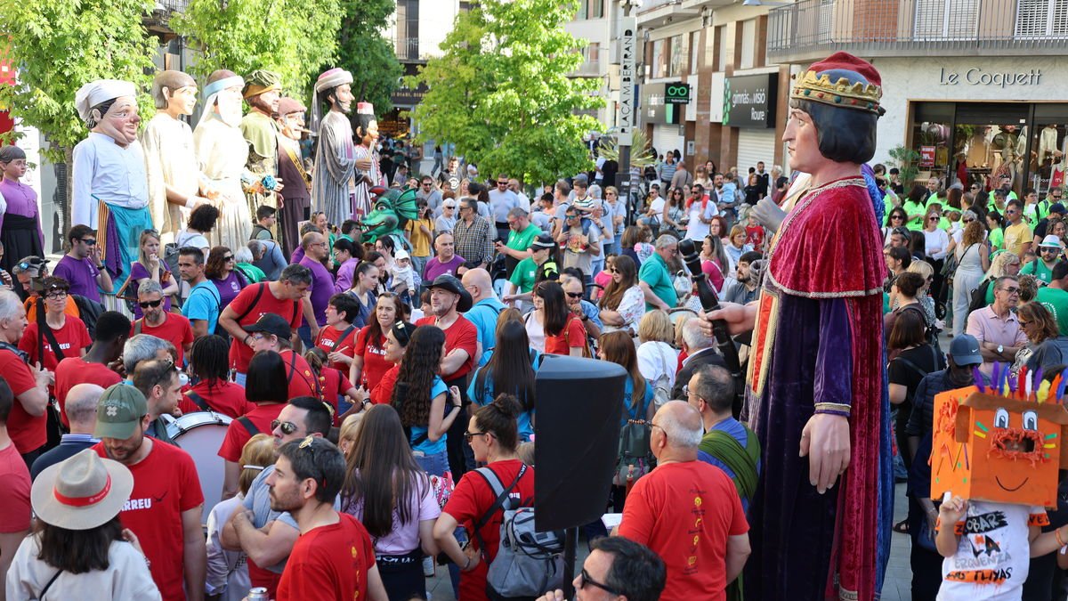 Trobada Gegantera i Grallera, ayer en Mollerussa. - J.GÓMEZ