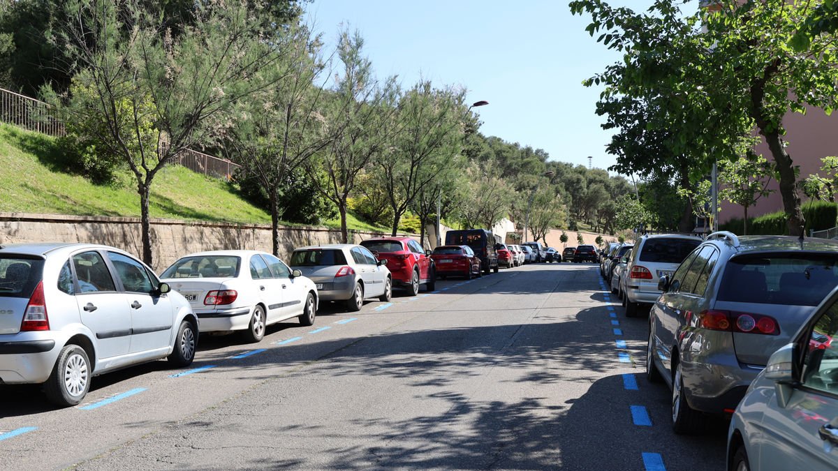 Alguna de les noves zones blaves que s’estrenaran l’1 de juny. - AMADO FORROLLA