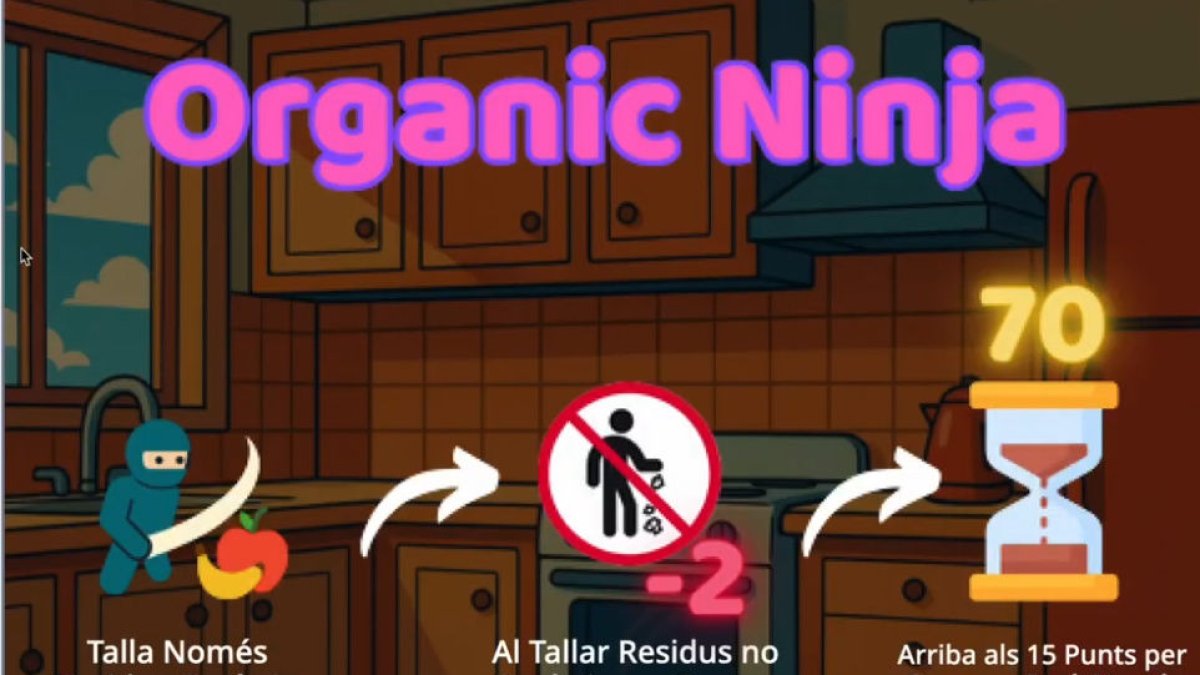 Una de les pantalles del videojoc dissenyat pels alumnes de segon d’ESO A de Fedac. - AMADO FORROLLA