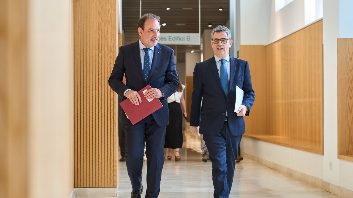 Espadaler y Bolaños, ayer tras su reunión en Barcelona. - GENERALITAT