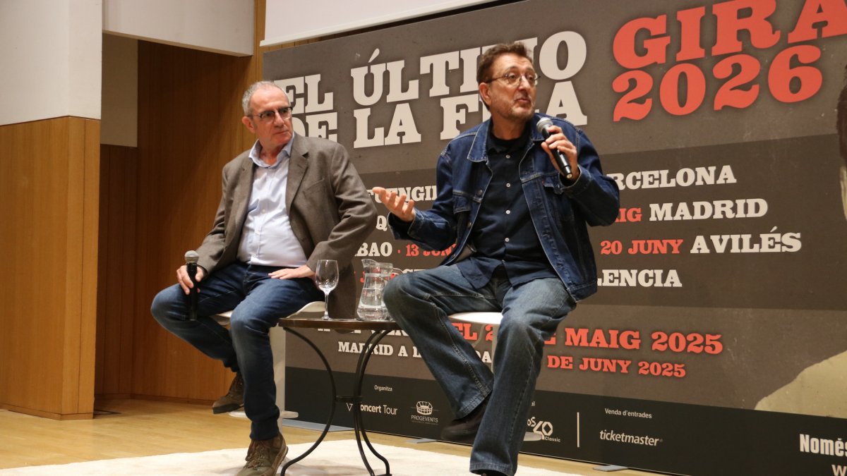 Quimi Portet i Manolo García en roda de premsa.