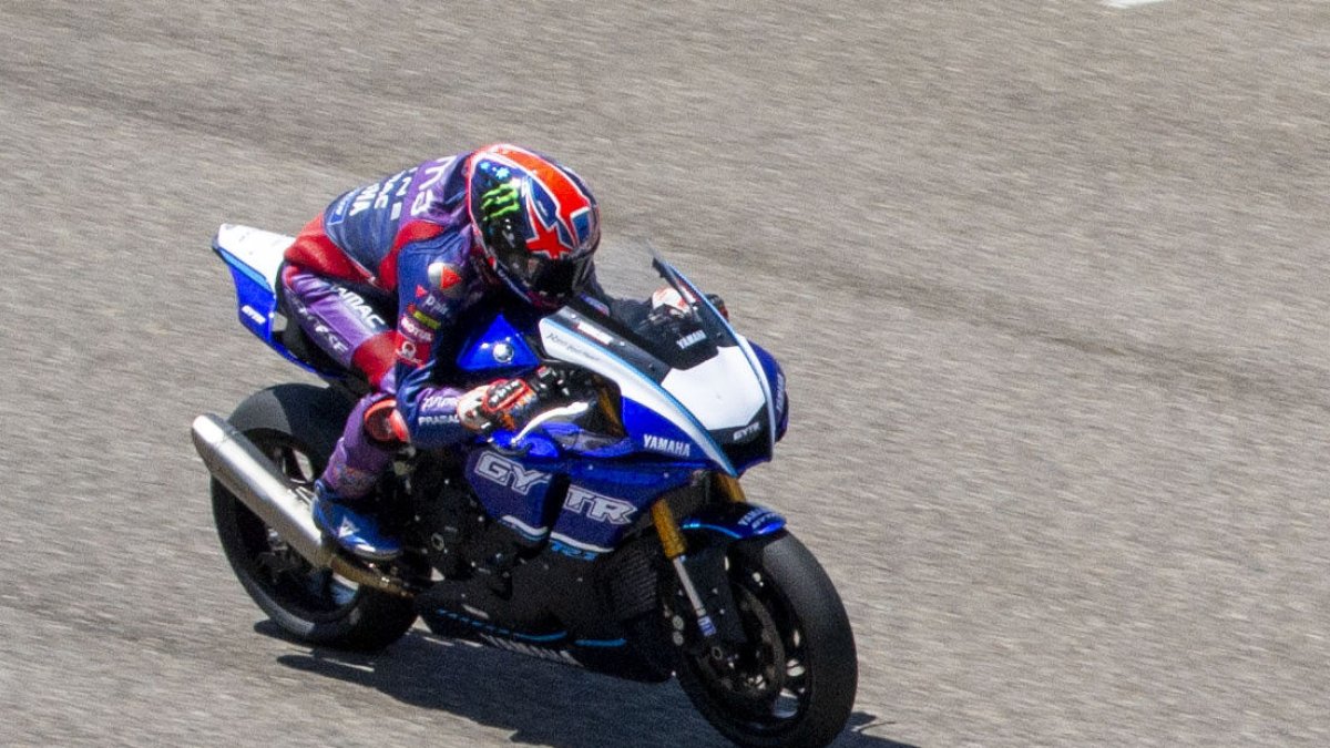 Jack Miller rodó durante todo el día de ayer en Alcarràs. - ÀLEX SAMPER