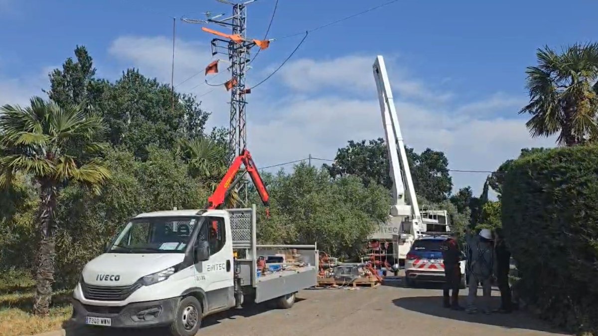 Mor electrocutat en una torre de mitja tensió de l'Horta de Lleida