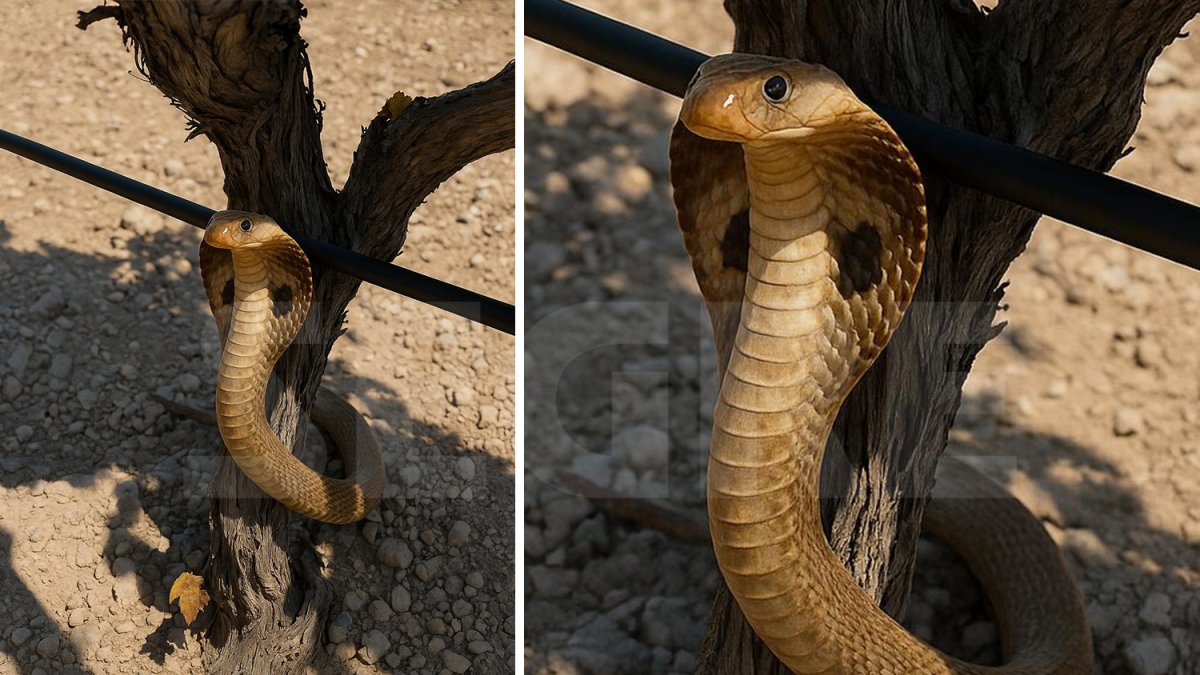 Alerta en Verdú por una fotografía falsa de una cobra