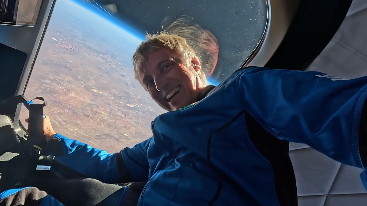 Jesús Calleja, durant el seu vol espacial de Blue Origin. - BLUE ORIGIN