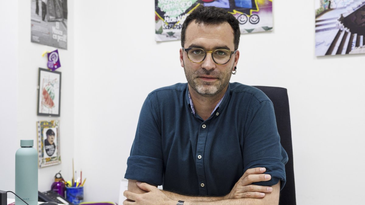 El historiador Jorge Jiménez, investigador del Instituto de Patrimonio y Humanidades y profesor de arte románico en la Universidad de Zaragoza.