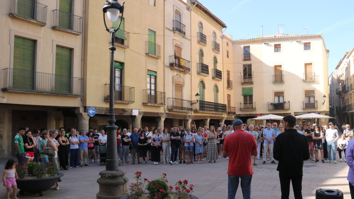 Un momento de la concentración en Cervera.