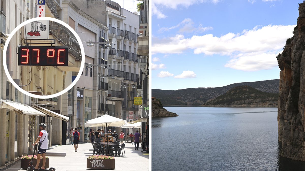 Empieza el calor en Lleida con los pantanos cerca del pleno absoluto