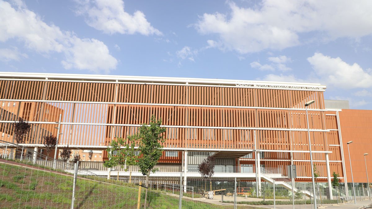 Conexión. También es estrenará el atrio que conectará el edificio principal, el ‘Arnauet’ y el nuevo. - MAGDALENA ALTISENT