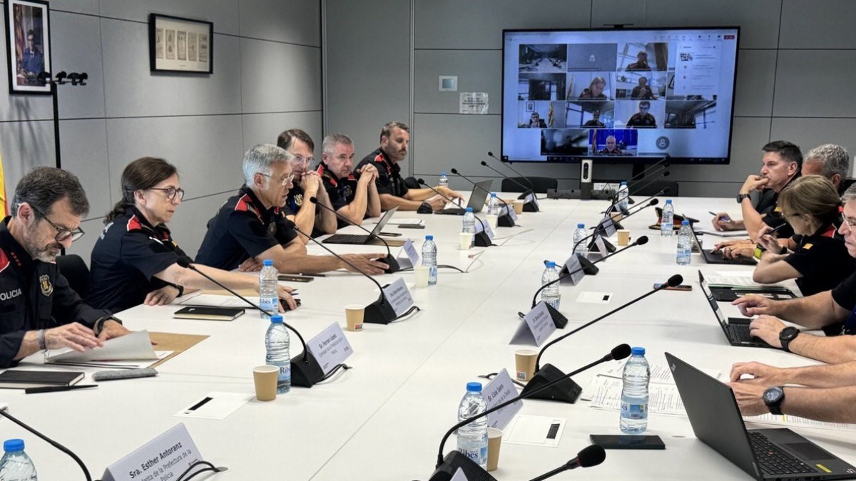 Una imatge de la reunió del Gabinet de Coordinació Antiterrorista.
