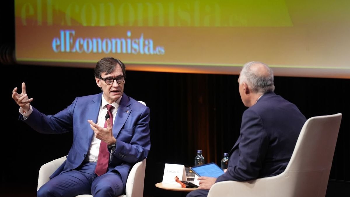 Salvador Illa explica la seua proposta sobre habitatge al fòrum empresarial d’El Economista.