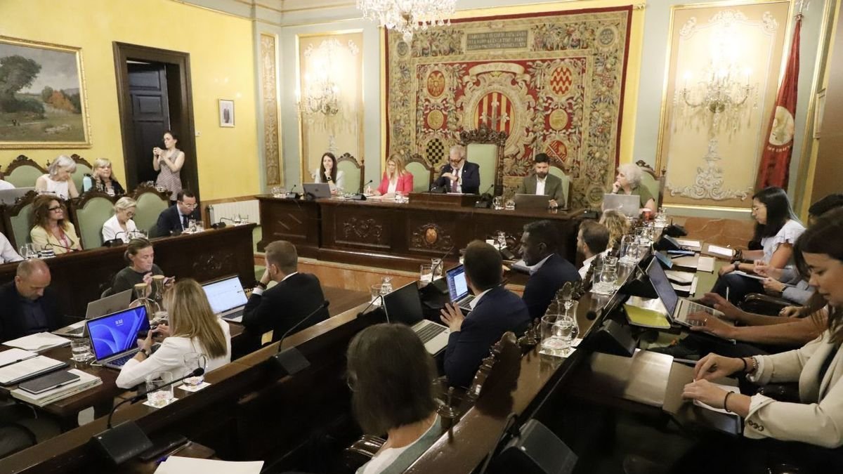 Imagen del pleno sobre el estado de la ciudad que se celebró ayer. - MAGDALENA ALTISENT