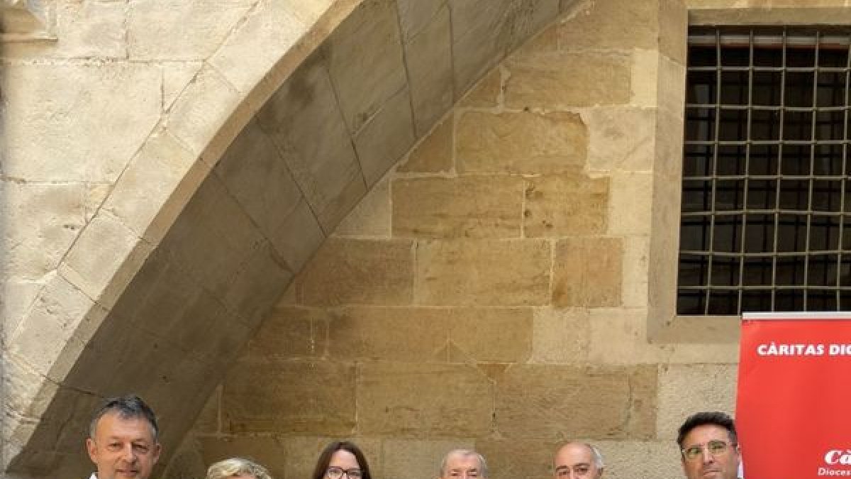 L’acte de presentació va tenir lloc ahir al pati de l’IEI. - CÀRITAS DIOCESANA