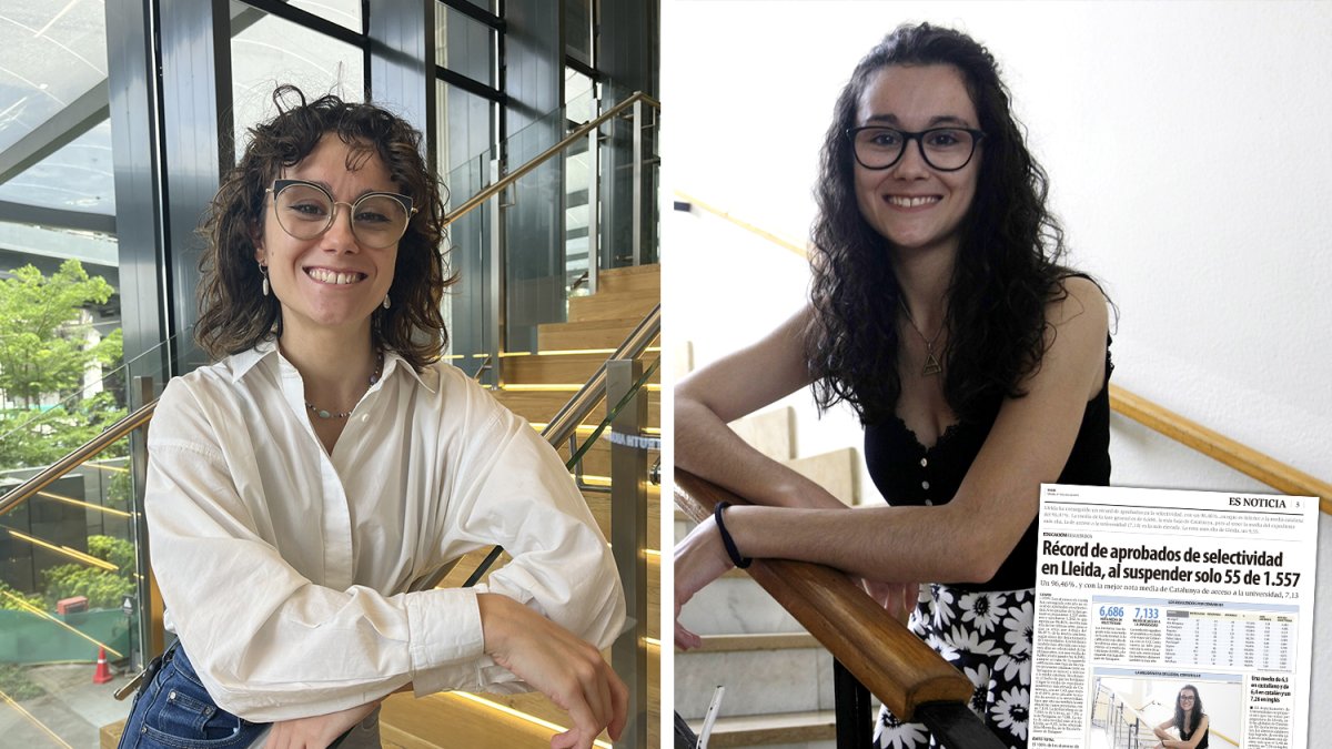 Dues Júlia Montoliu (la del 2025 i la del 2015), una al costat de l'altra, separades per una dècada de diferència però amb intenció de tocar-se les mans. Les escales han canviat.