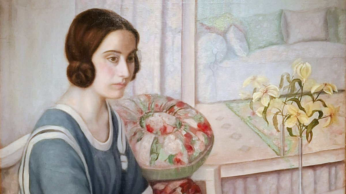 ‘La meditació’ va ser pintada en 1919 per Jaume Masip, originari de la Granadella.