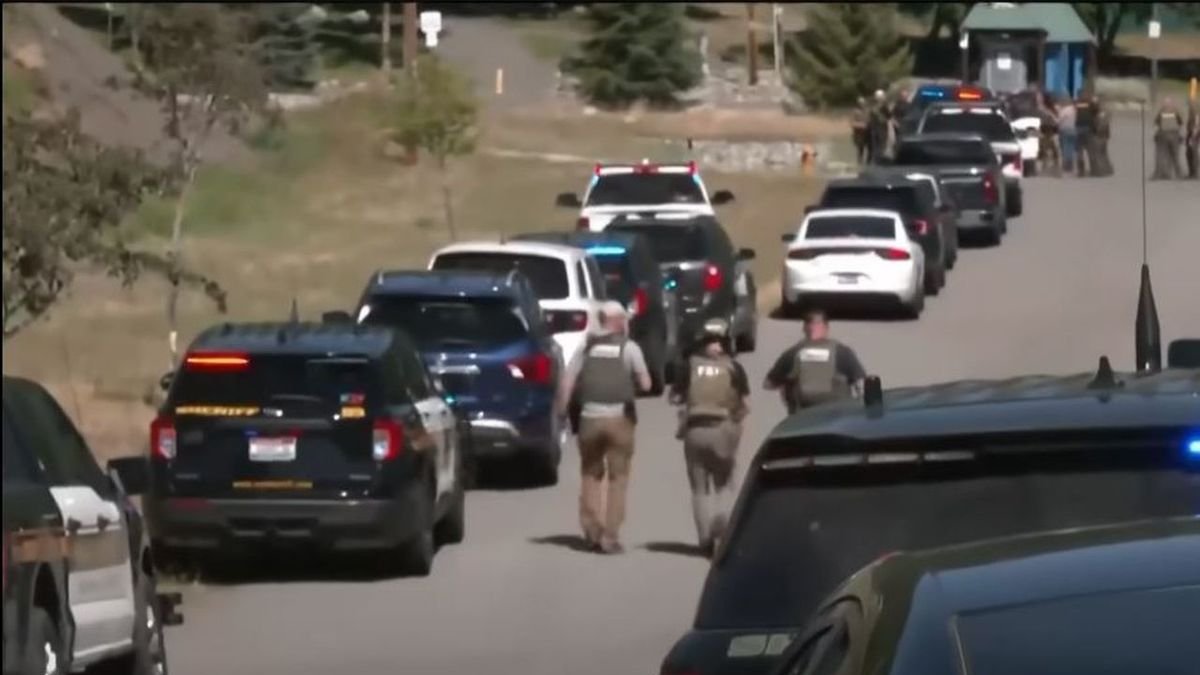 Dispositivo policial en los alrededores de la zona del tiroteo. - NBC NEWS/YOUTUBE