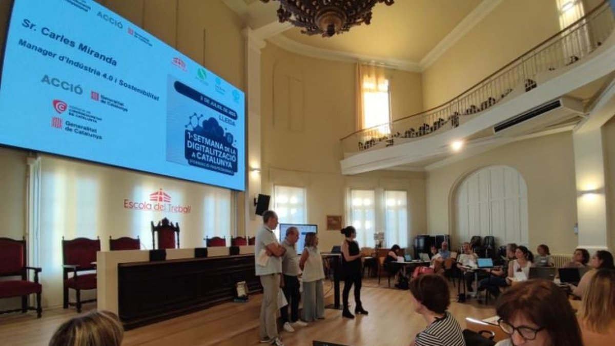 Imatge de la jornada d’ahir a l’Escola del Treball. - ESCOLA DEL TREBALL