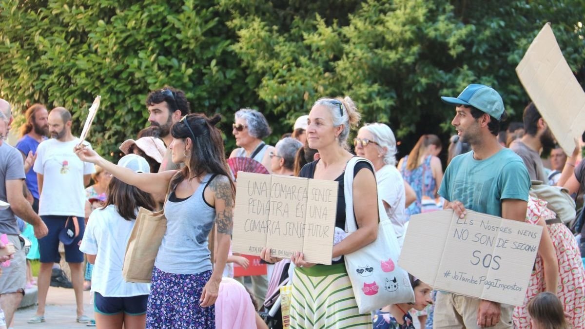 La manifestació al Pont de Suert diumenge passat. - ACN
