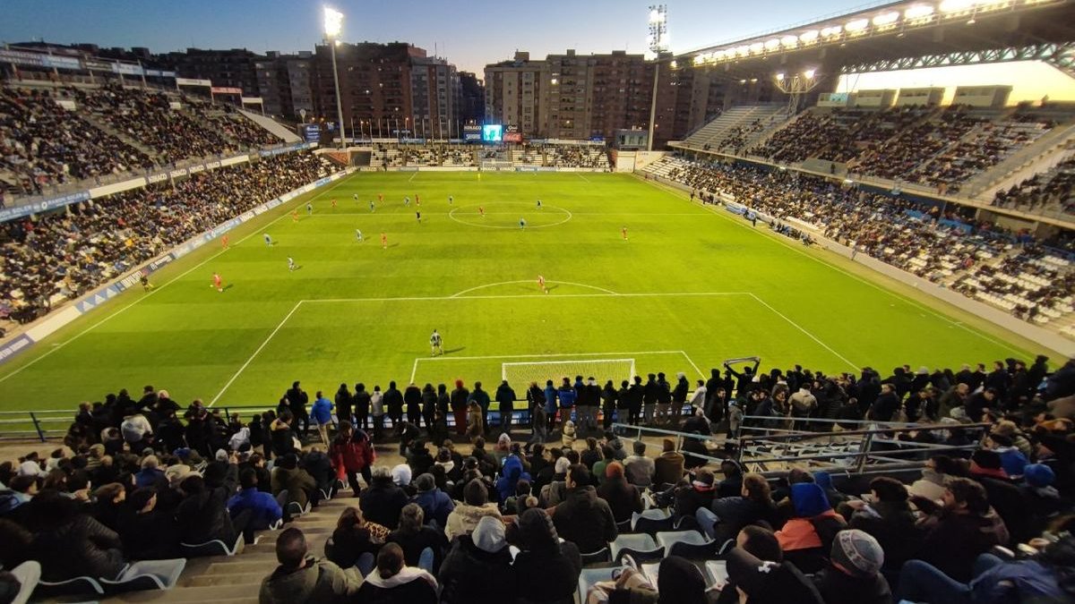 El Camp d’Esports, durant un partit del Lleida. - SEGRE