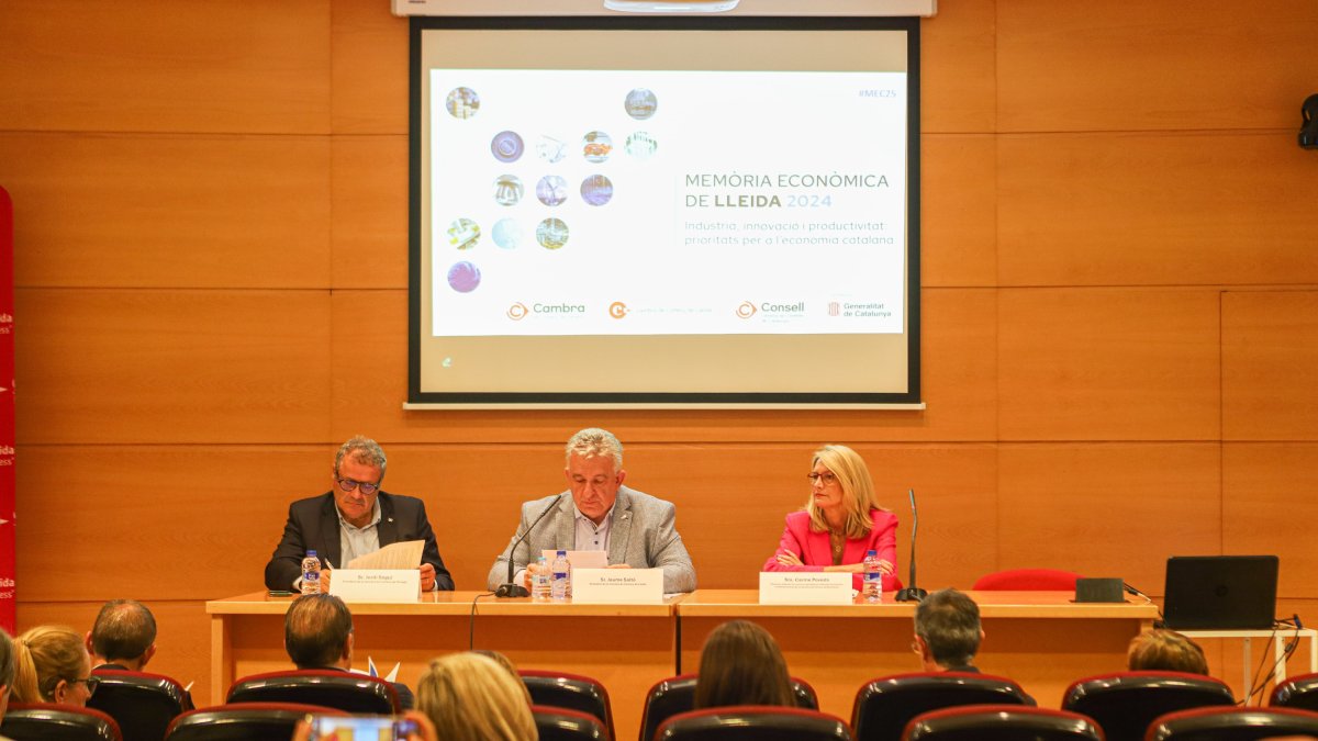 Presentación de la Memoria Económica de Lleida en la Cambra de Comerç..