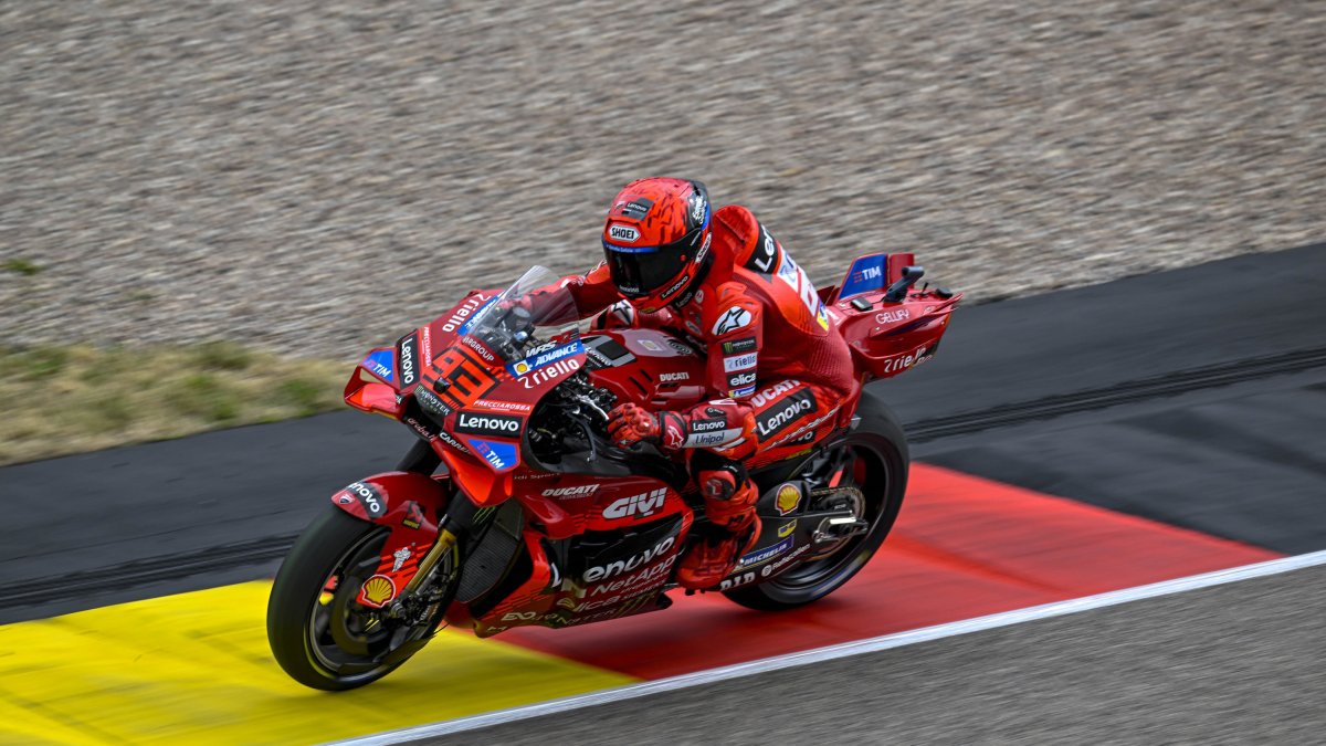 Marc Márquez (Ducati), sobre el circuito de Sachsenring.