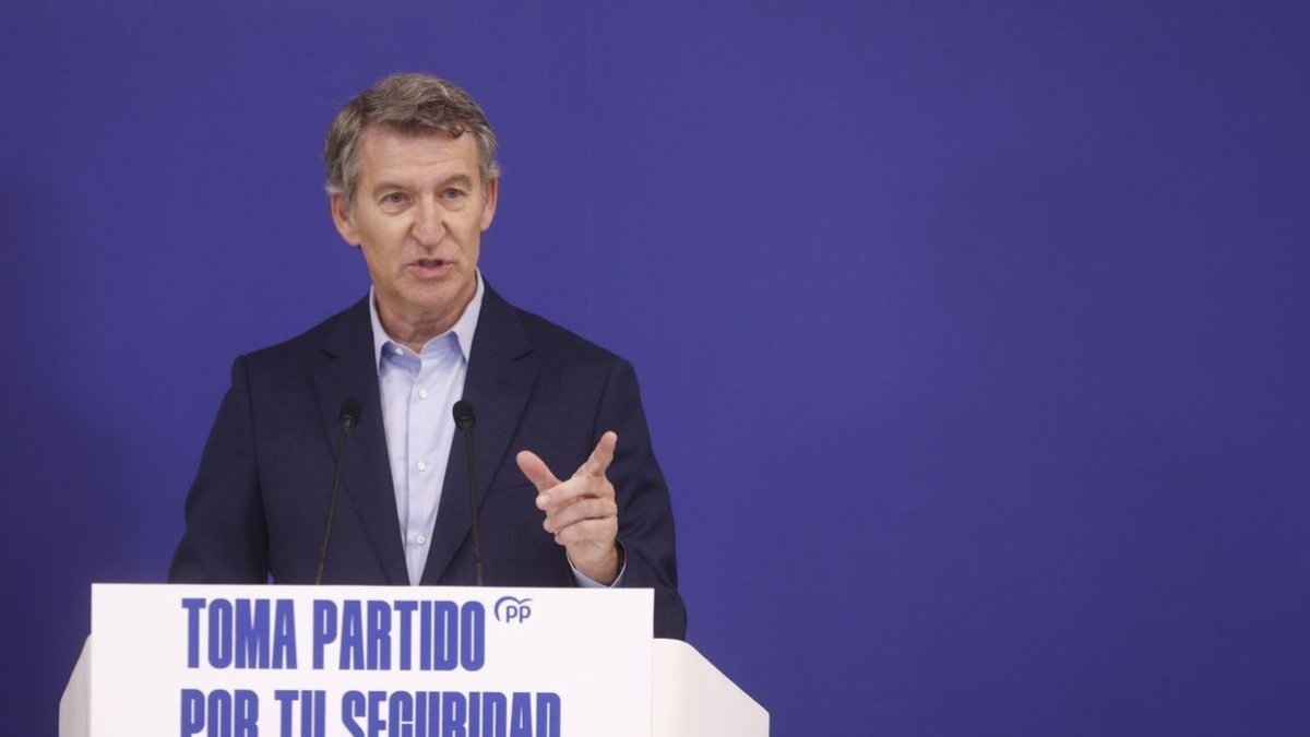 Alberto Núñez Feijóo, durant el congrés del PP. - EFE/QUIQUE GARCÍA
