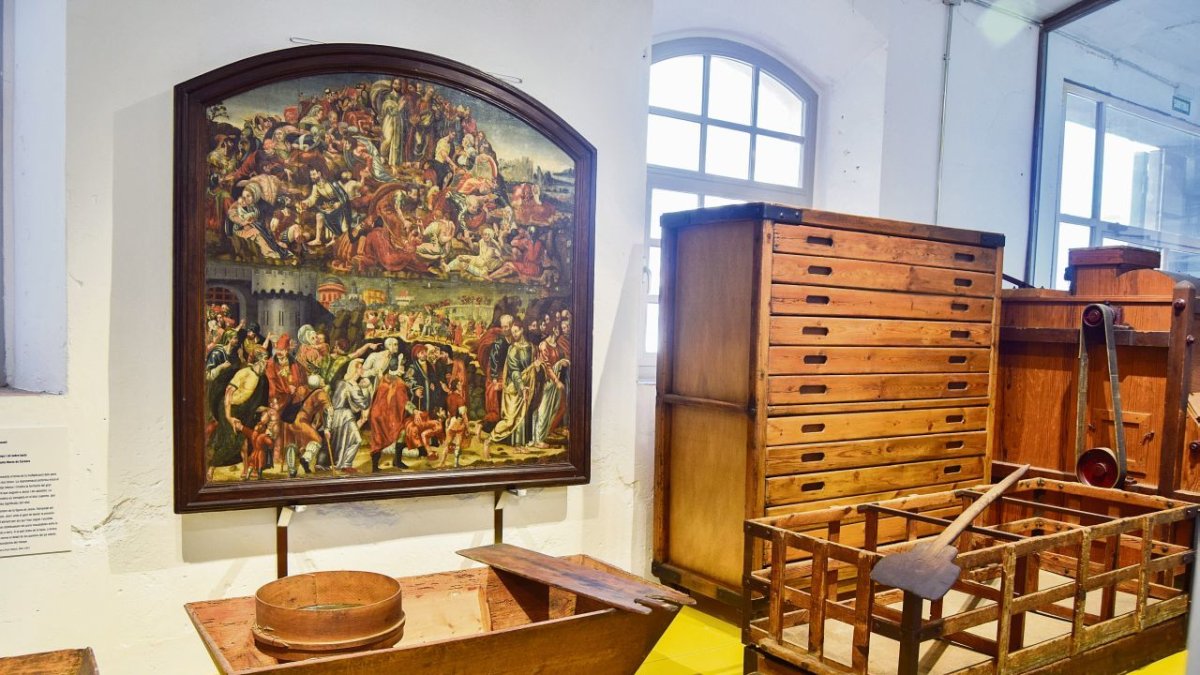 Taula del pa beneït (1551), de Pere Alegret II, procedent de l’Església de Santa Maria de Cervera (MCC 1201). Pintura al tremp i oli sobre fusta.