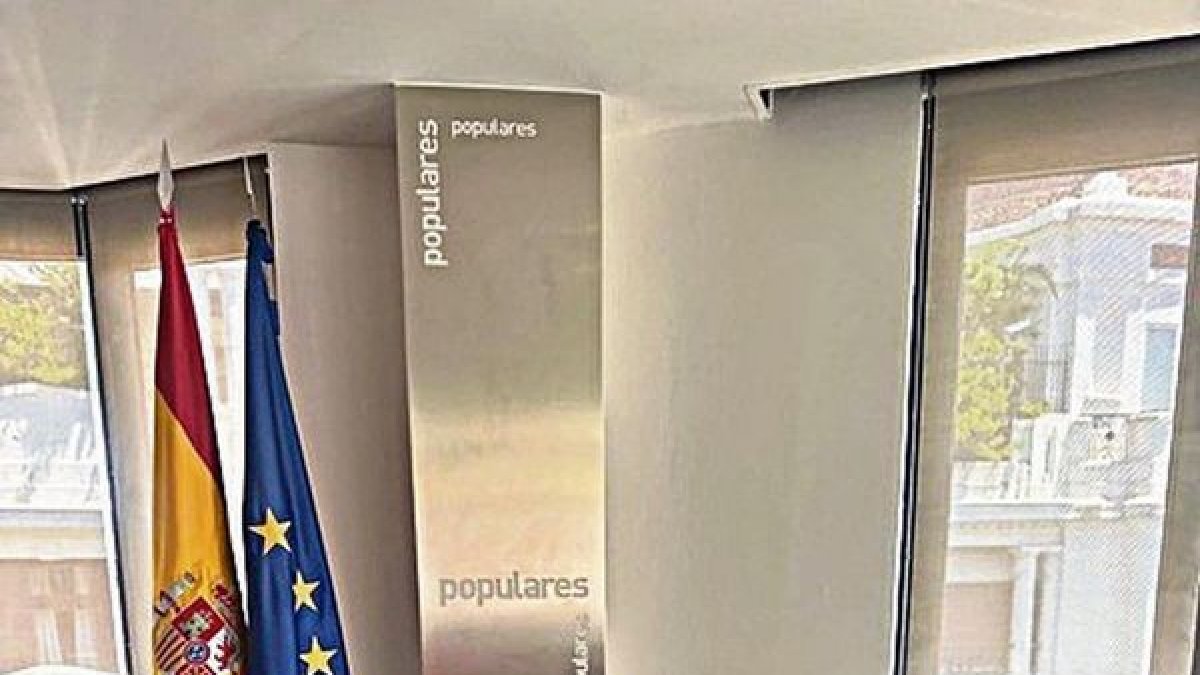 Alberto Núñez Feijóo y Xavi Palau, ayer en Madrid. - PP
