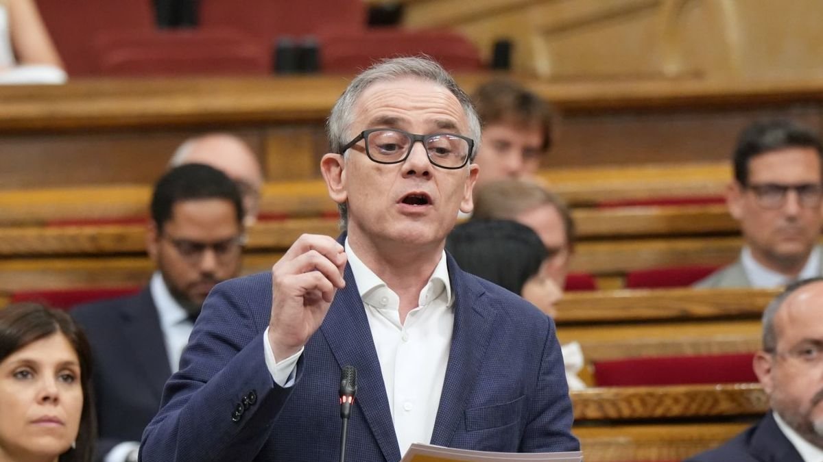 Jové durante su intervención ayer en la sesión de control al Govern en el Parlament. - ACN