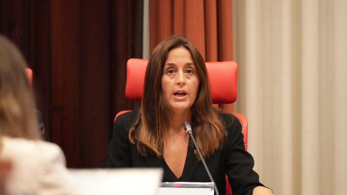 La consellera de Educación, Esther Niubó, durante la comparecencia este martes en el Parlamento.