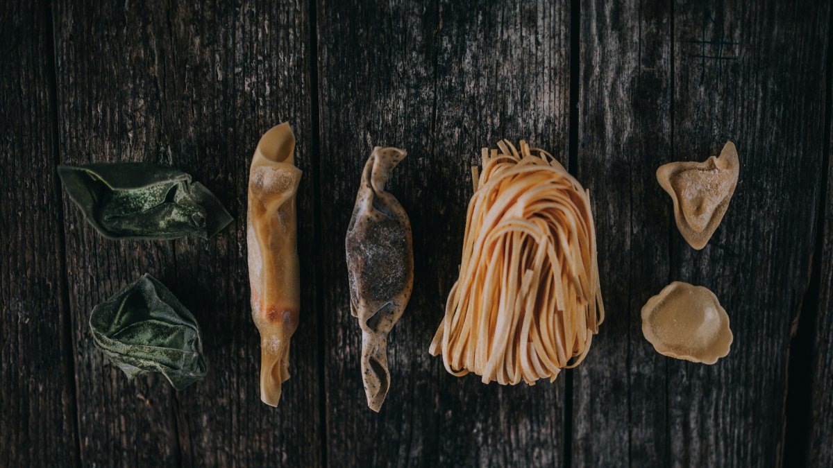 Diferentes tipos de pasta.