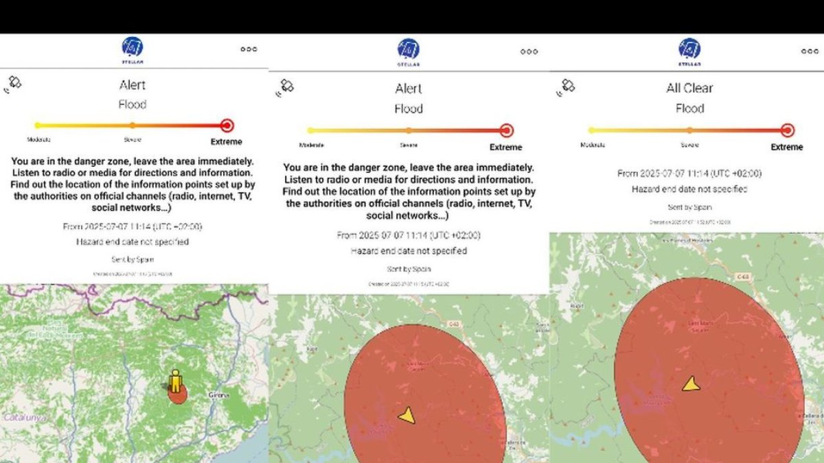 Reproducció de l’alerta en un simulacre a Osor, a la Selva. - GENERALITAT