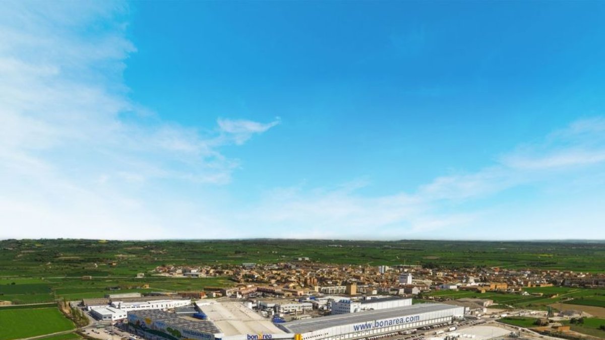 Vista aérea del complejo agroalimentario La Closa de bonÀrea Corporación en Guissona. - BONÀREA CORPORACIÓN