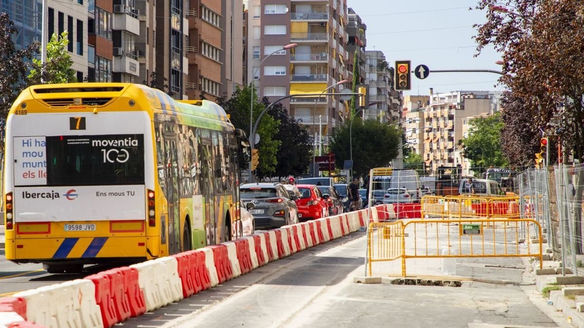 Obres al carrer Balmes de Lleida. - GERARD HOYAS