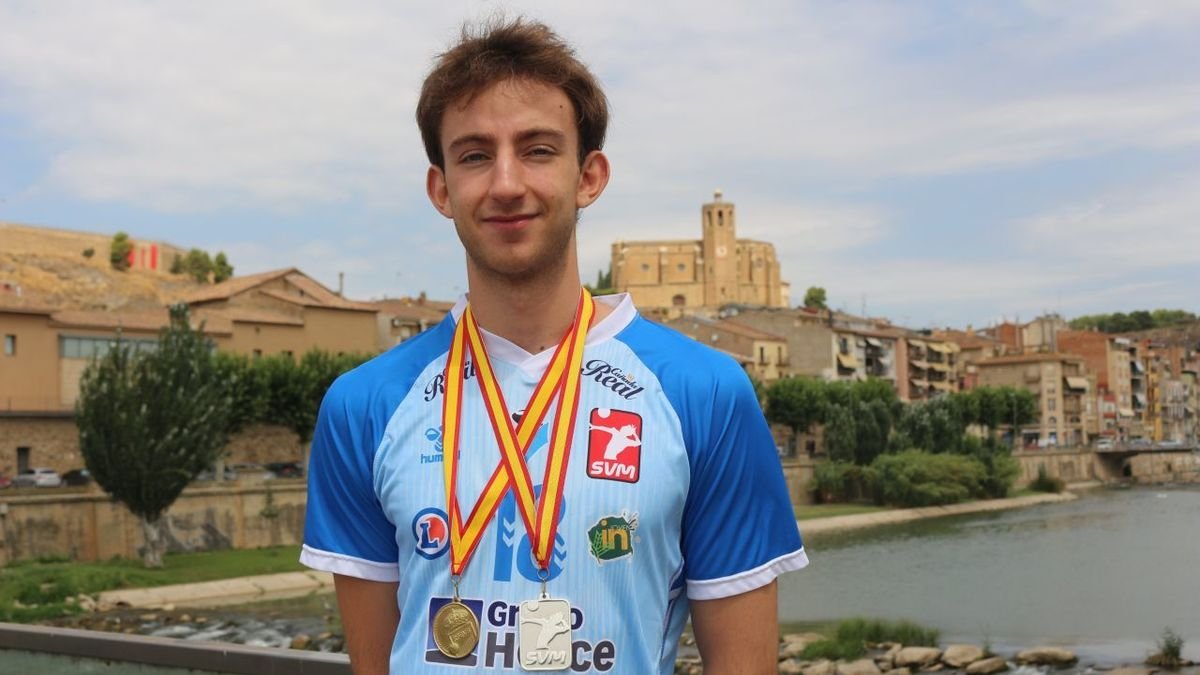 El jugador balagariense, durante un partido esta temporada con el Río Duero.