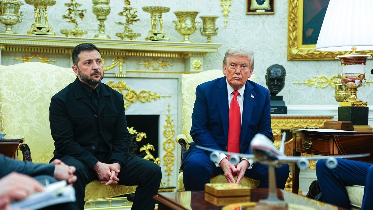 Zelensky y Trump este lunes en la Casa Blanca.