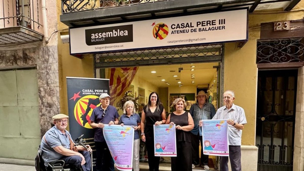 Presentació ahir del Correllengua 2025 a Balaguer, que se celebrarà del 4 al 6 de setembre. - PAERIA DE BALAGUER