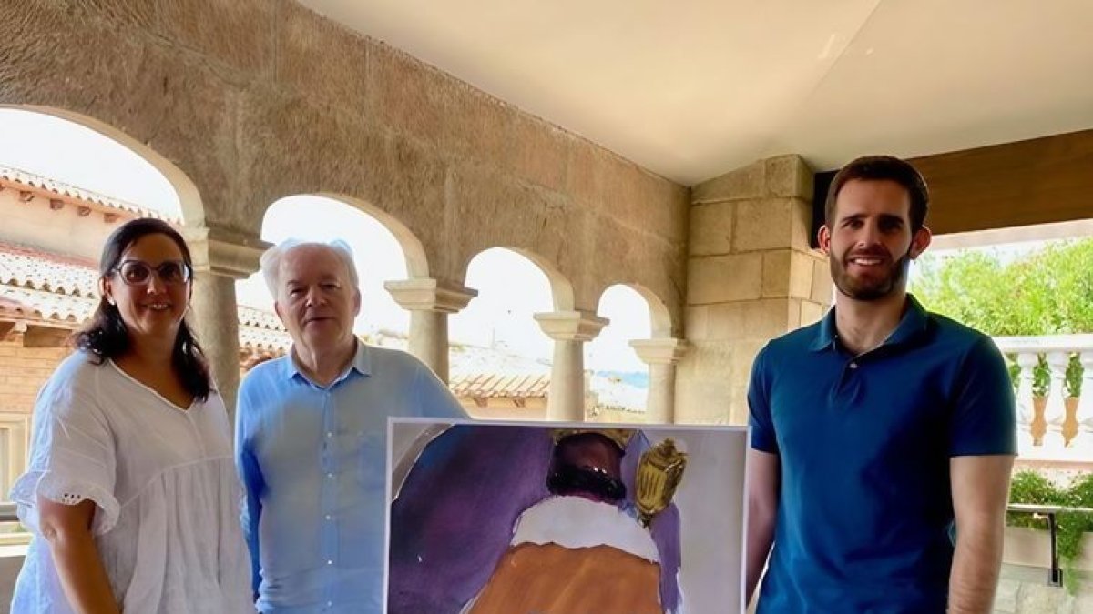 La presentación de la Festa Major de Solsona con el ganador del cartel anunciador de la 372 edición. - A.S.