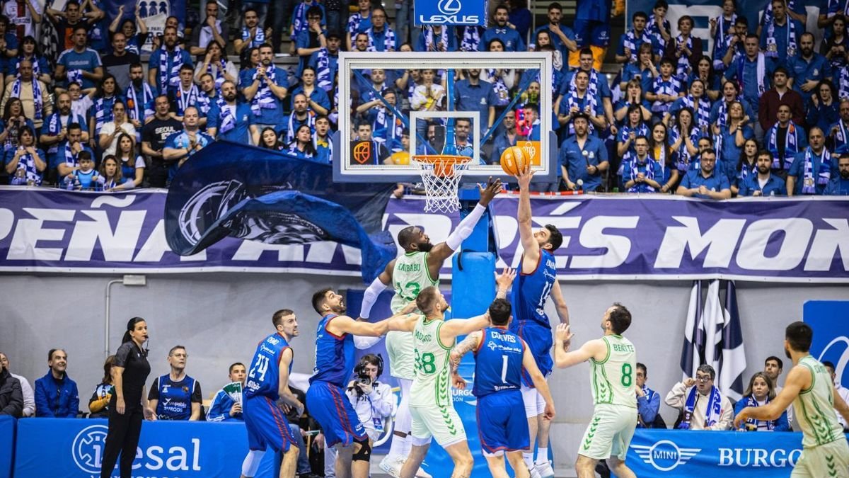 Golomán captura un rebot durant un partit amb el San Pablo. - ACB.COM