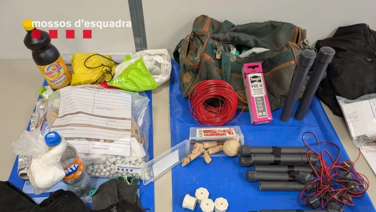 Vista del material intervingut pels Mossos d’Esquadra durant l’operatiu. - MOSSOS D’ESQUADRA