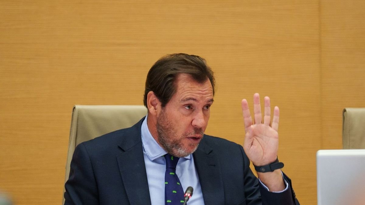 Óscar Puente durant la seua compareixença al Congrés sobre la gestió dels trens. - EUROPA PRESS