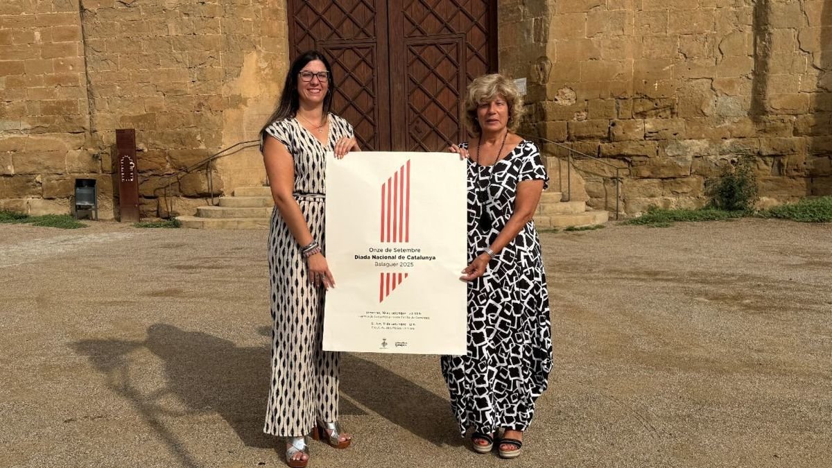 Presentació del cartell amb cinc barres a la senyera. - AJUNTAMENT DE BALAGUER