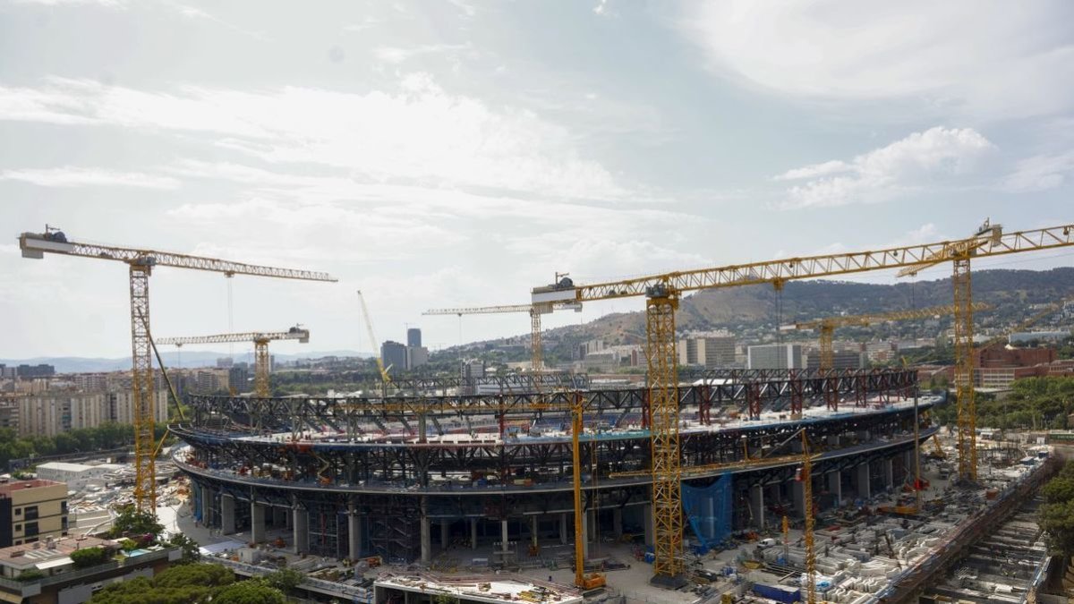 Foto de archivo del aspecto de las obras en el Spotify Camp Nou. - EFE/QUIQUE GARCÍA
