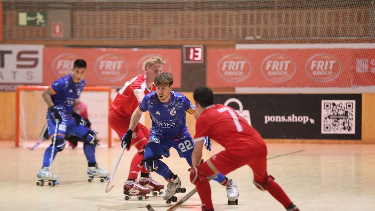 Sergi Duch, en una acció del partit d’ahir davant del Saint-Omer. - AMADO FORROLLA