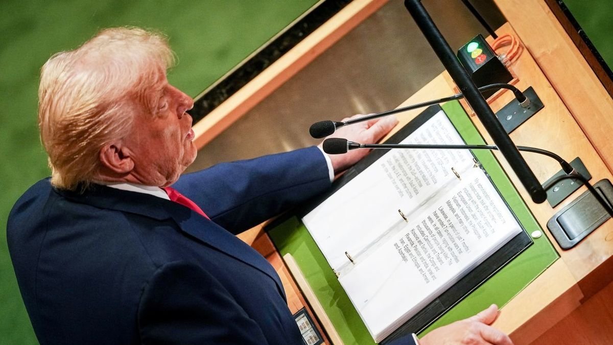 Donald Trump es va queixar d’una avaria al teleprompter en l’Assemblea de l’ONU. - EUROPA PRESS