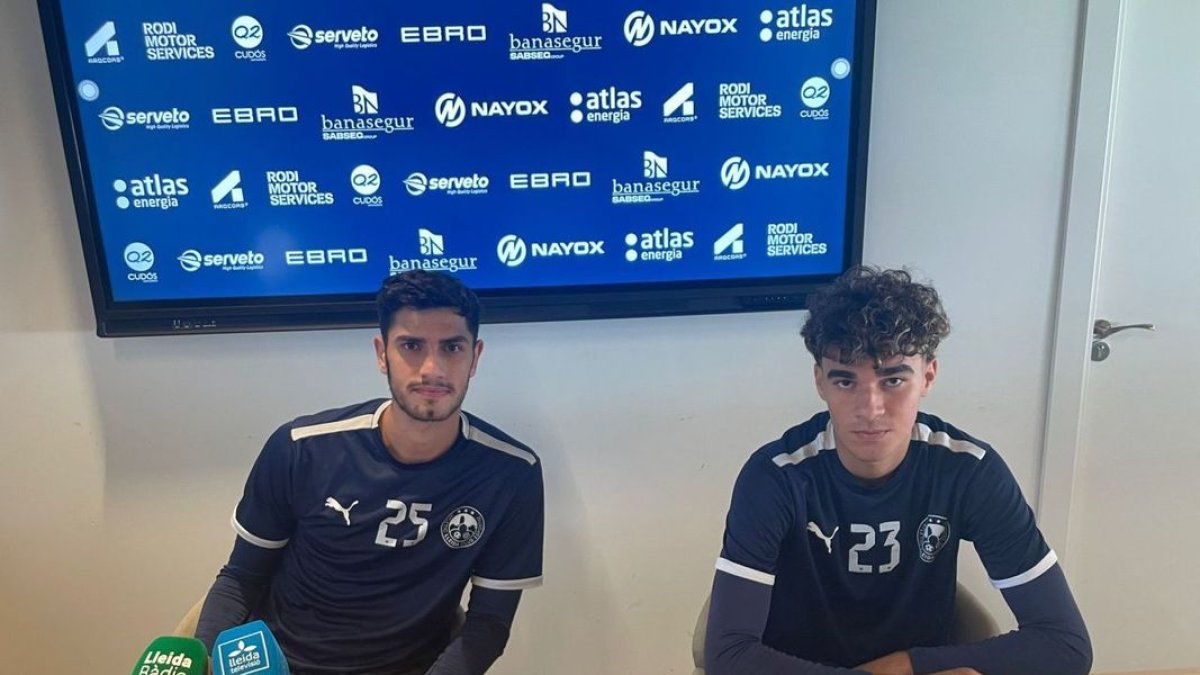 Álvaro Santana i Bilal Achhiba, en roda de premsa.