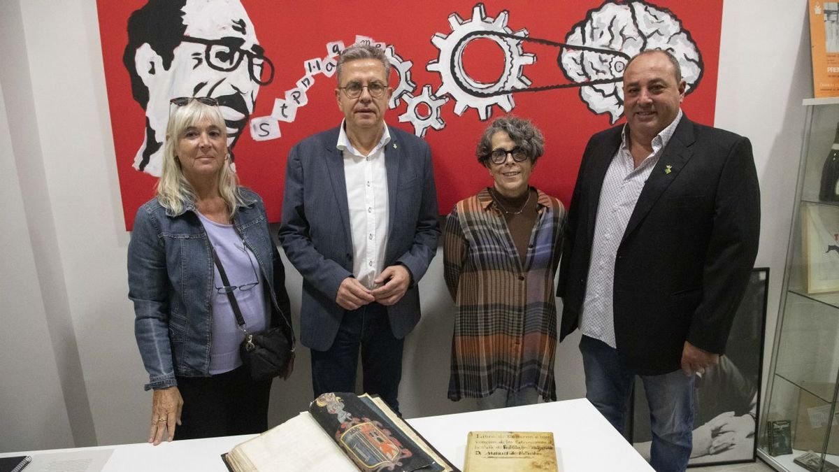 La presentació de la restauració dels llibres va tenir lloc a l’arxiu del Castell de Concabella. - C.MARSIÑACH