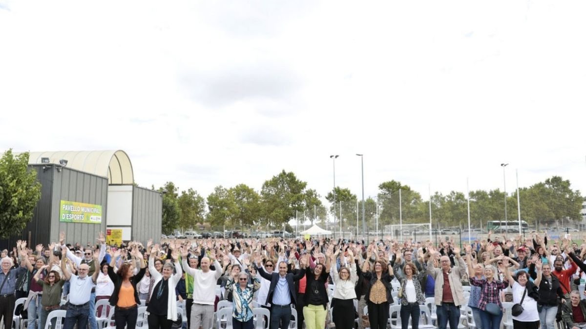 Més de 600 persones i 50 voluntaris van participar ahir en l’acte central a Tàrrega. - SALUT MENTAL CATALUNYA