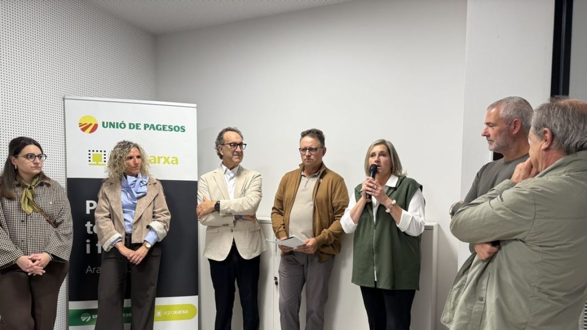 Un moment de la inauguració de la seu del sindicat. - UNIÓ DE PAGESOS