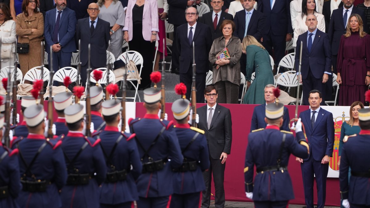 El president de la Generalitat, Salvador Illa, aquest diumenge a Madrid durant els actes oficials de la Hispanitat.